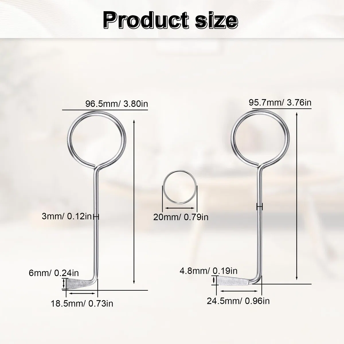 Chiave Universale per Serrature, 2 Pezzi in Acciaio Inossidabile Chiave Passepartout Universale, 2 Specifiche, Portatile Chiave Apriporta Universale, Argento, per Aprire Porte Stanze e Bagno