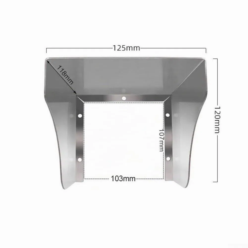 Copertura antipioggia in acciaio inox per campanello e citofono, impermeabile, in metallo, per telecamere, campanelli e citofono (125 mm)