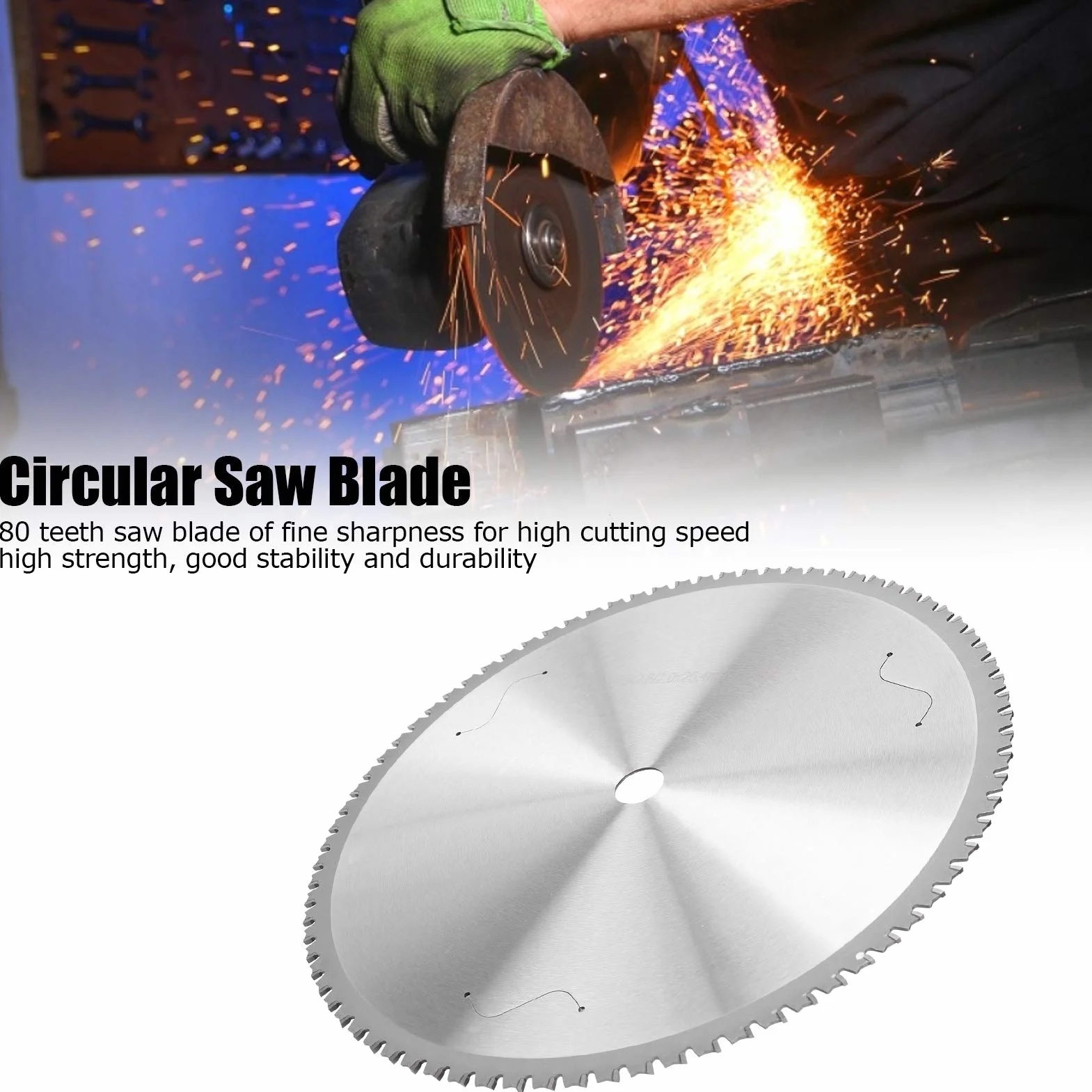 Lama per Circolare Disco Taglio per Metalli 80T Acciaio Ad Alta velocità 355 X 2,6 X 2,0 X 25,4 Mm Accessori Professionali per l'uso