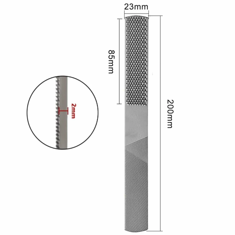 Lima multifunzione 4 in 1 in acciaio ad alto tenore di carbonio, lima per legno con affilatura piatta/semicircolare per la lavorazione del legno, lima fai da te per utensili manuali per legno, metallo