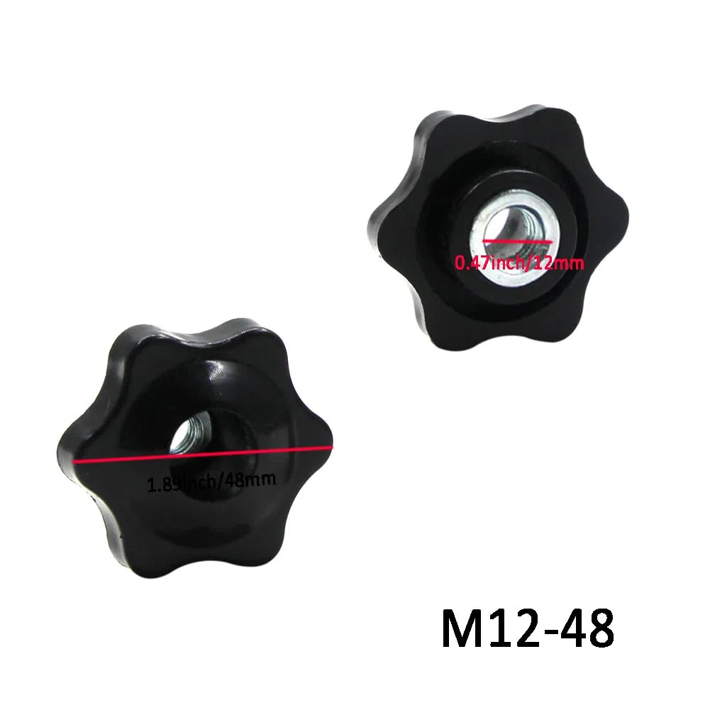 Manopola di Serraggio, Manopole a Stella M12, Stella Testa Serraggio Dadi, Dado con Impugnatura a Stella, Manopole a Forma di Stella, Manopola Stella, Manopola di Bloccaggio, per Meccaniche, Industria