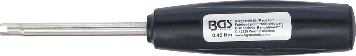 BGS 1551 | Cacciavite dinamometrico per inserti per valvole | 0,45 Nm