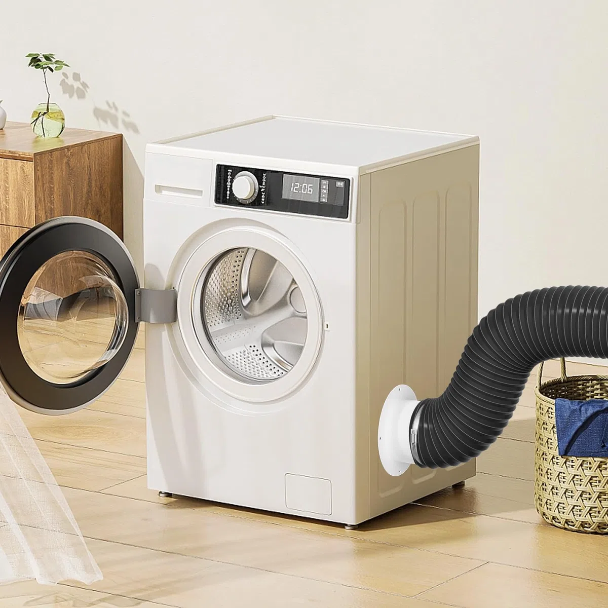 Hon&Guan Flangia a parete dritta, diametro 100 mm, flangia per tubo di ventilazione bianco, flangia per tubi di saldatura, flangia per sistemi di ventilazione, asciugatrici, bagno in ABS