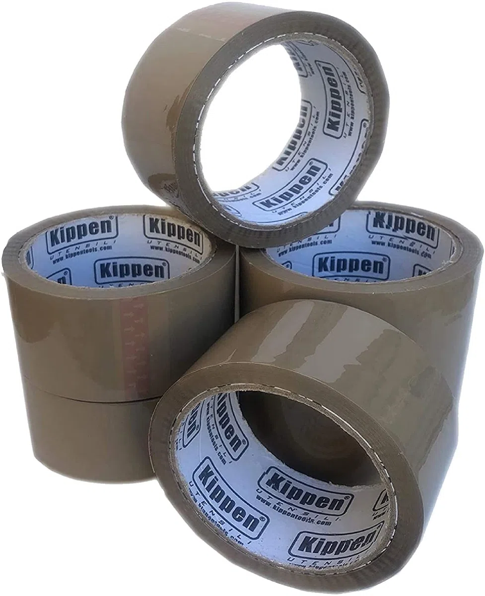 kippen 9004A1 - Confezione da 6 Rotoli di Nastro Adesivo Marrone per Imballaggi. Misura: 50mt x 48mm.