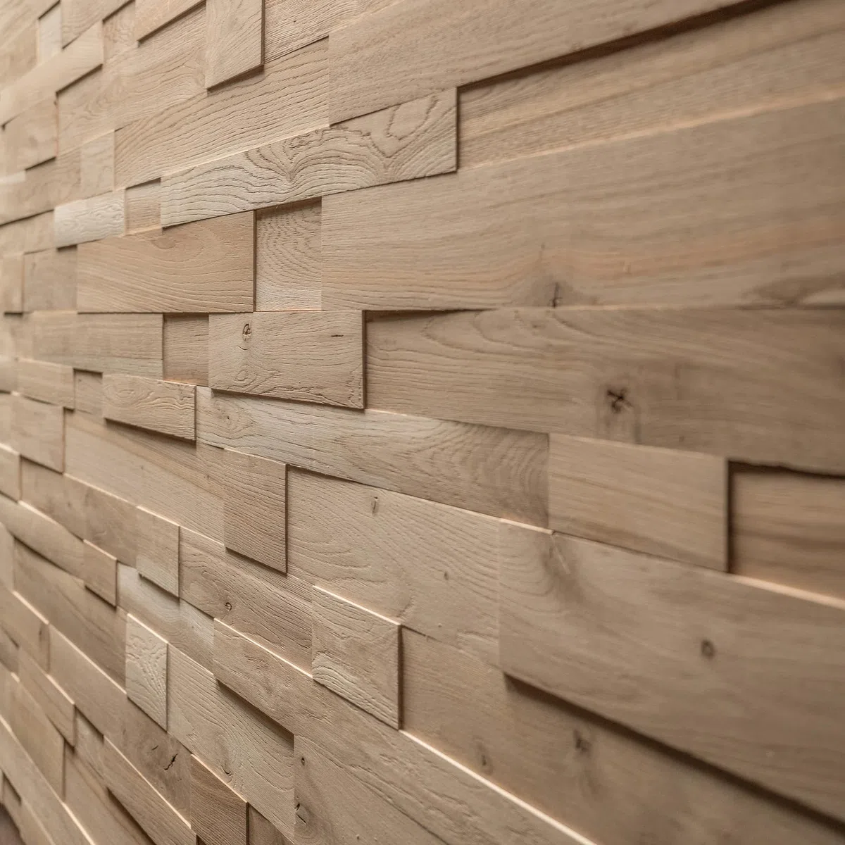Pannello da parete 3D in rovere, rovere testurizzato, rivestimento in legno, Wooden Wall Design, OZO Rustic (1 m2)