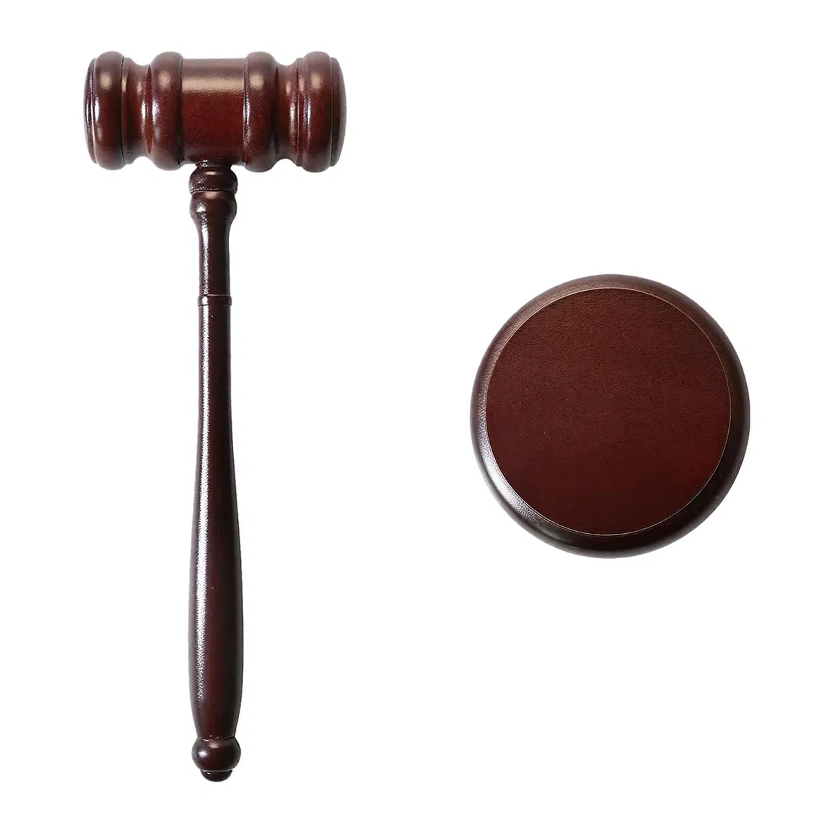 Set di martello d'asta in legno, martello da giudice e blocco di risonanza, martello in legno, per giudici, avvocati, vendita all'asta, giochi di ruolo per bambini e regali