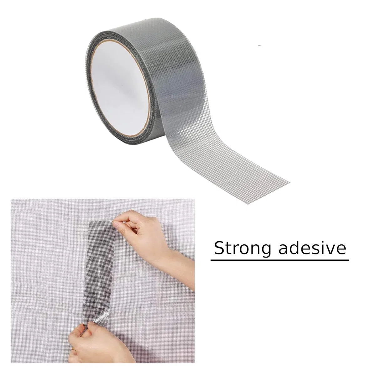 Nastro Adesivo Ripara Zanzariera 5x200 cm in Fibra di Vetro-Soluzione Pratica per la Riparazione di Zanzariere-Nastro Ripara Taglio Zanzariera-Nastro Riparazione Finestre e Porte