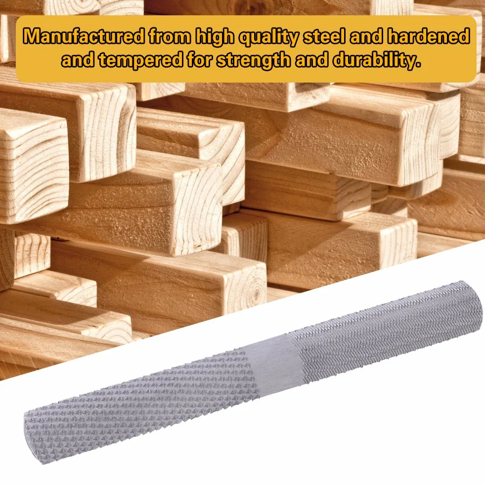 4 in 1 Acciaio Raspa Lima legno 8 pollici Raspa File di Legno Mezza Tonda a Mano Mile Lavorazione del Legno Carving Raspa Grossolano Strumento