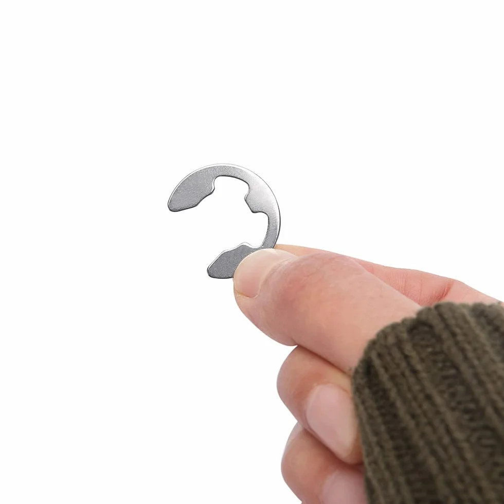 VooGenzek 200 Pezzi Rondelle di Sicurezza per Alberi Set, Kit Anello di Sicurezza con Apertura a Scatto, Anello di Fissaggio a Clip in Acciaio Inox, 10 Taglie M1.5/2/3/4/5/6/7/8/9/10 con Scatola