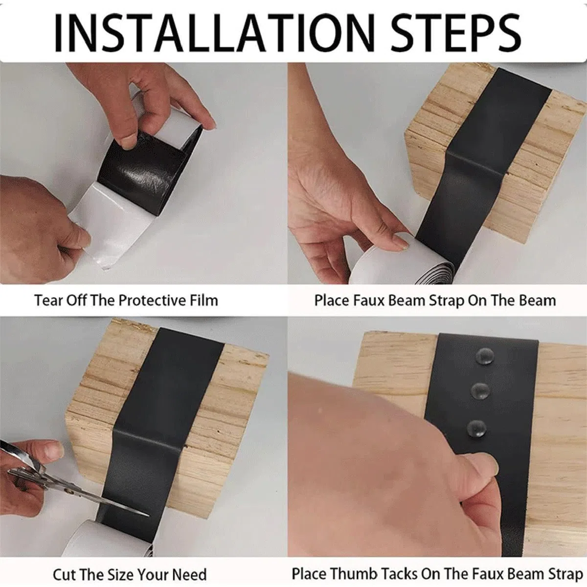 Nastro per travi di legno, nastro adesivo per legno | Nastro adesivo per riparazioni finte, cinturino per nascondere travi in legno | Nastro adesivo flessibile per prodotti architettonici in pelle P