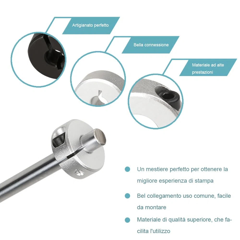 Set di 8 Punte Profondità Anello Posizionatore,Stop di Profondità Trapano,Con Chiave Esagonale, Collare di Arresto Profondità per la Lavorazione del Legno
