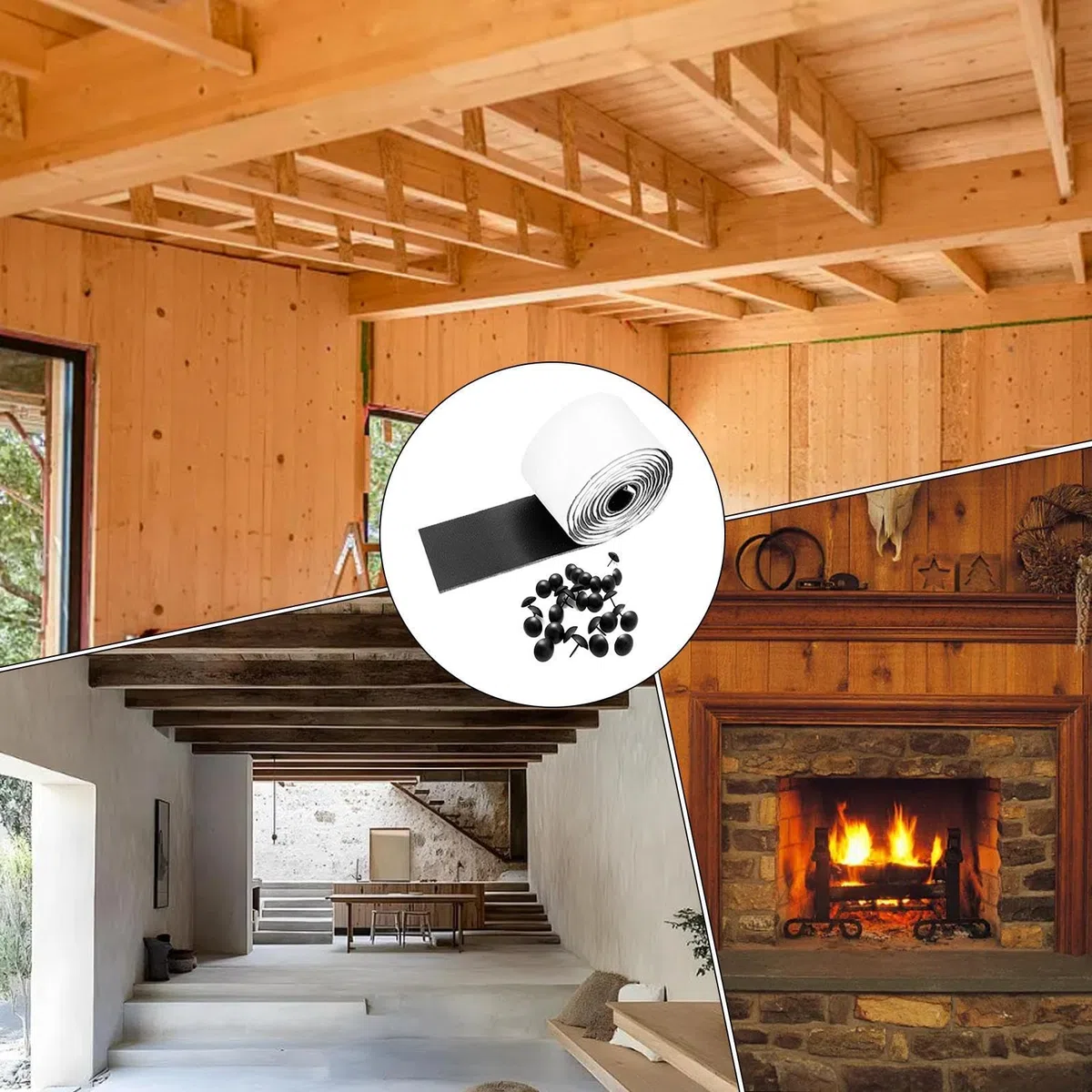 Nastro per travi di legno, nastro adesivo per legno | Nastro adesivo per riparazioni finte, cinturino per nascondere travi in legno | Nastro adesivo flessibile per prodotti architettonici in pelle P
