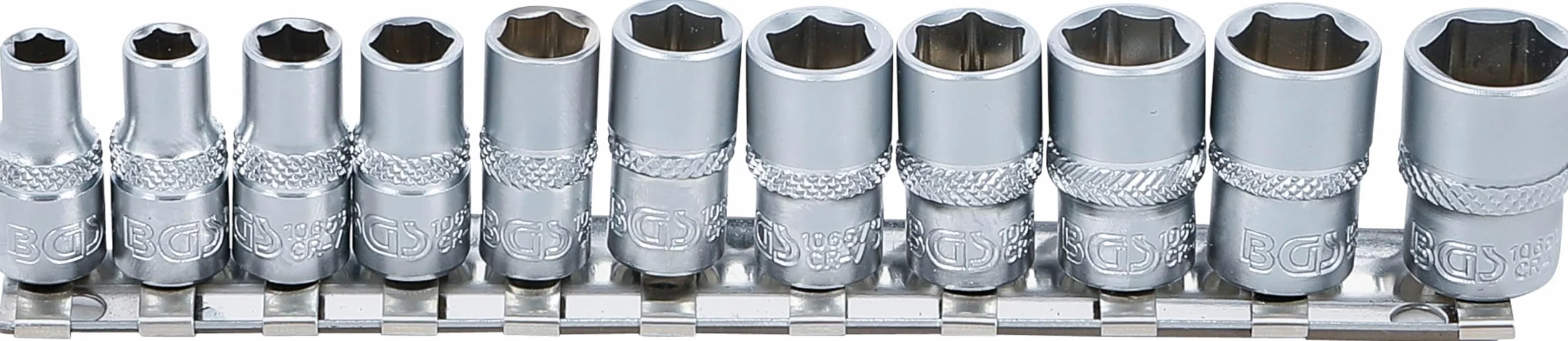 BGS 2433 | Serie di bussole esagonali | 6,3 mm (1/4") | dimensioni in pollici | 11 pz.