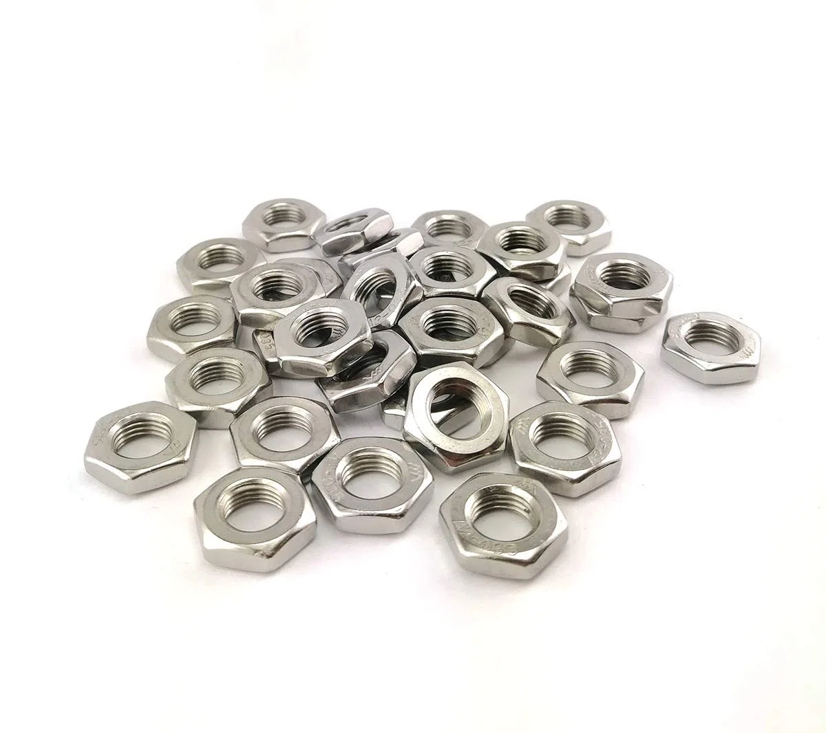 Bassa dado esagonale con filettatura fine in acciaio inox A2 DIN 439 (M8x1) x 50