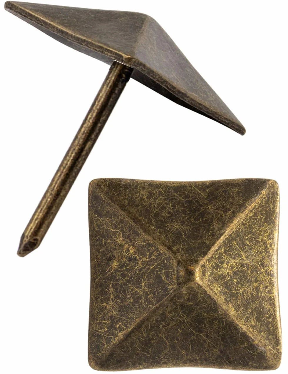 Fuxxer® Chiodi Decorativi per Tappezzeria 19x19 mm Ottone Vintage Bronzo Anticato