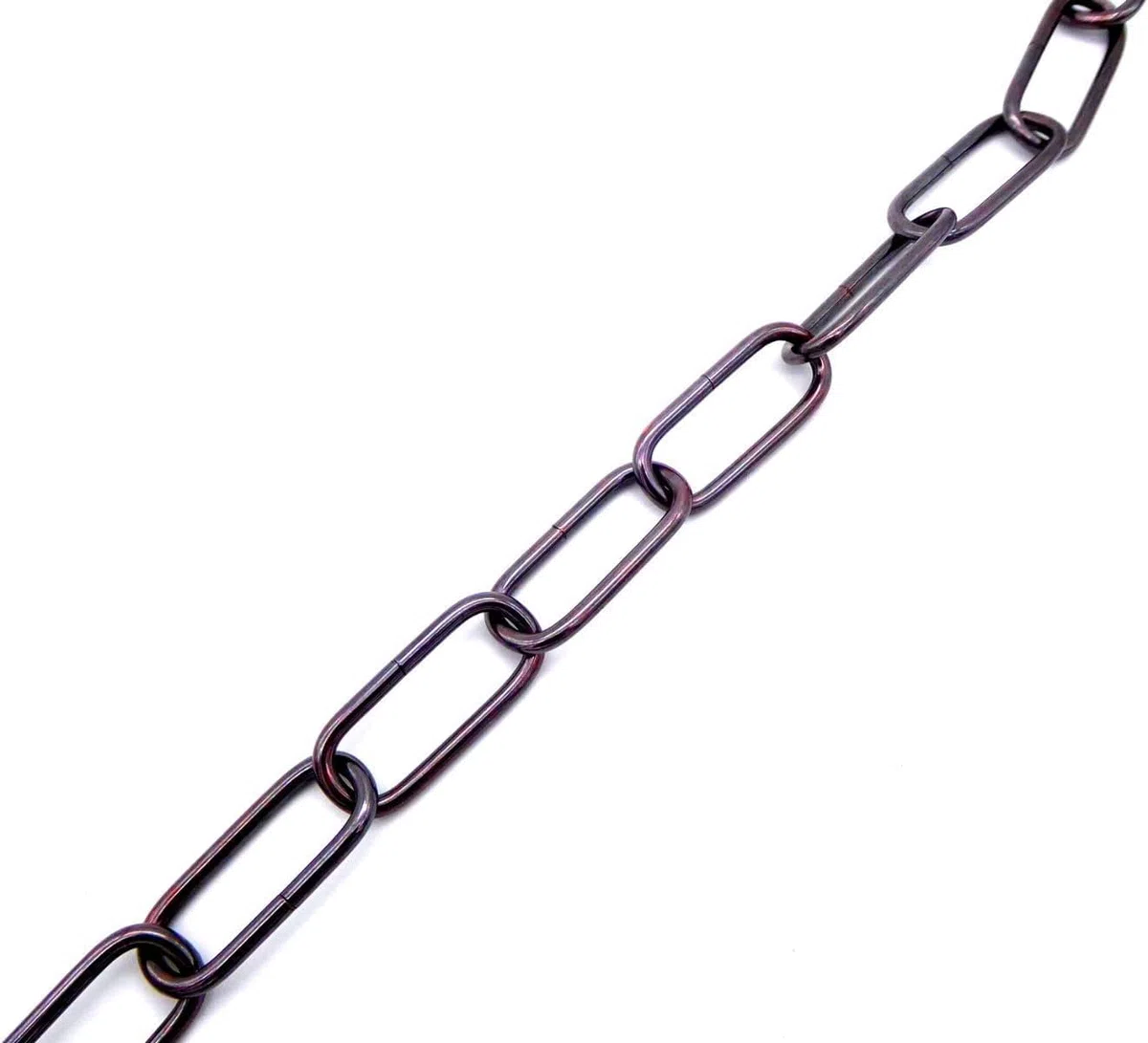 2mt catena bronzo per lampadario Filo 3,8mm Dimensioni anello 45 x 20mm