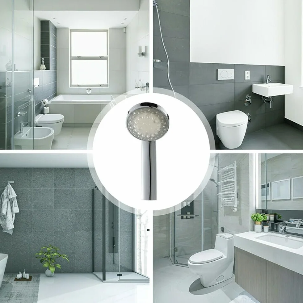 Soffione doccia energico con luce a LED che offre un'esperienza di bagno divertente attraverso i colori