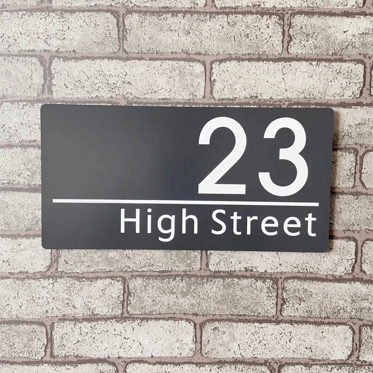 Numeri di Alluminio Compositi Personalizzati per Casa e Strada - Stampa per Esterni in Grigio Antracite per Hotel, Negozio, Appartamento