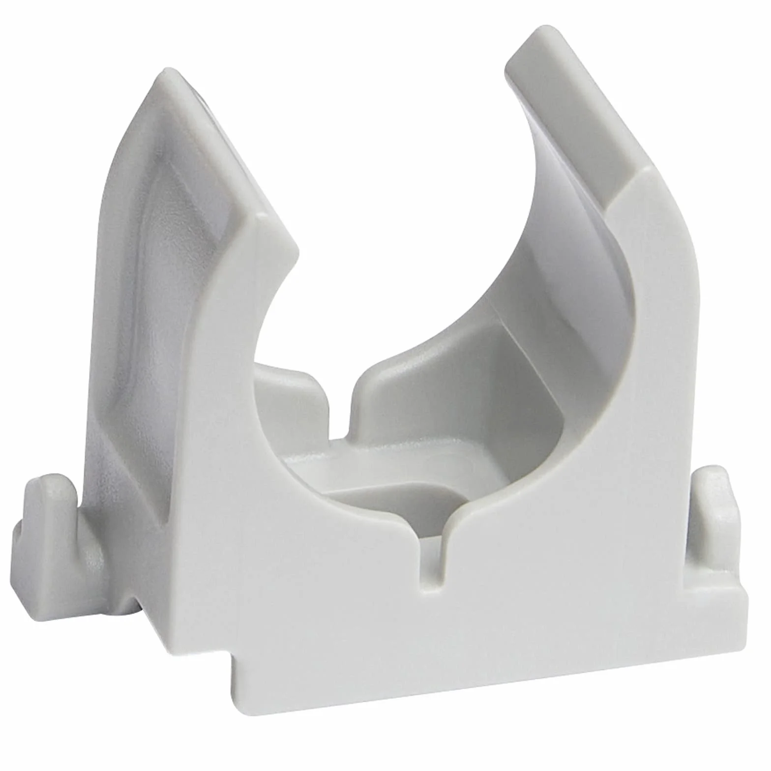 SOMA Clip per tubi, in plastica, grigio, 20 mm, 30 pezzi, morsetto per tubo, resistente ai raggi UV