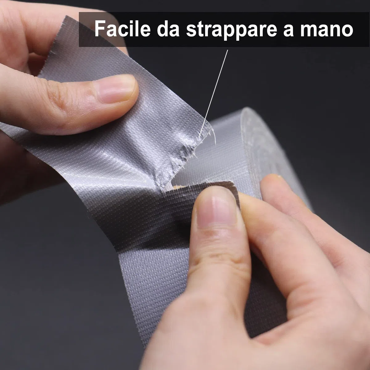 BOMEI PACK Nastro Adesivo Extra Forte, Nastro Telato Nero, Duct Tape 3 Rotoli 50 mm x 40 m per Lavori di Riparazione, Fissaggio, Sigillatura, Etichettatura e Ristrutturazione (GRIGIO)