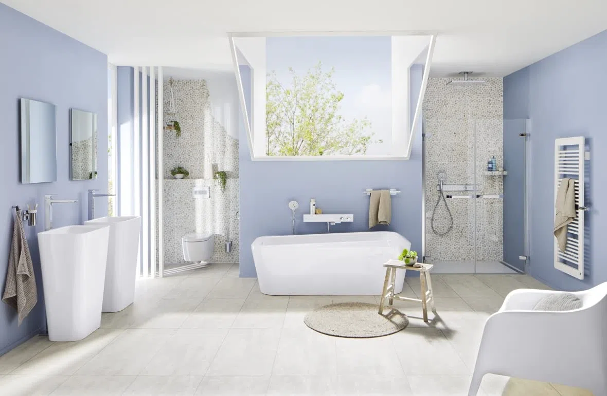 Foglio di mosaico con ciottoli di pietra levigata di colore bianco, ideale per rivestire pareti di bagno, WC, doccia, cucina, rivestimento a mosaico per pareti e vasche da bagno