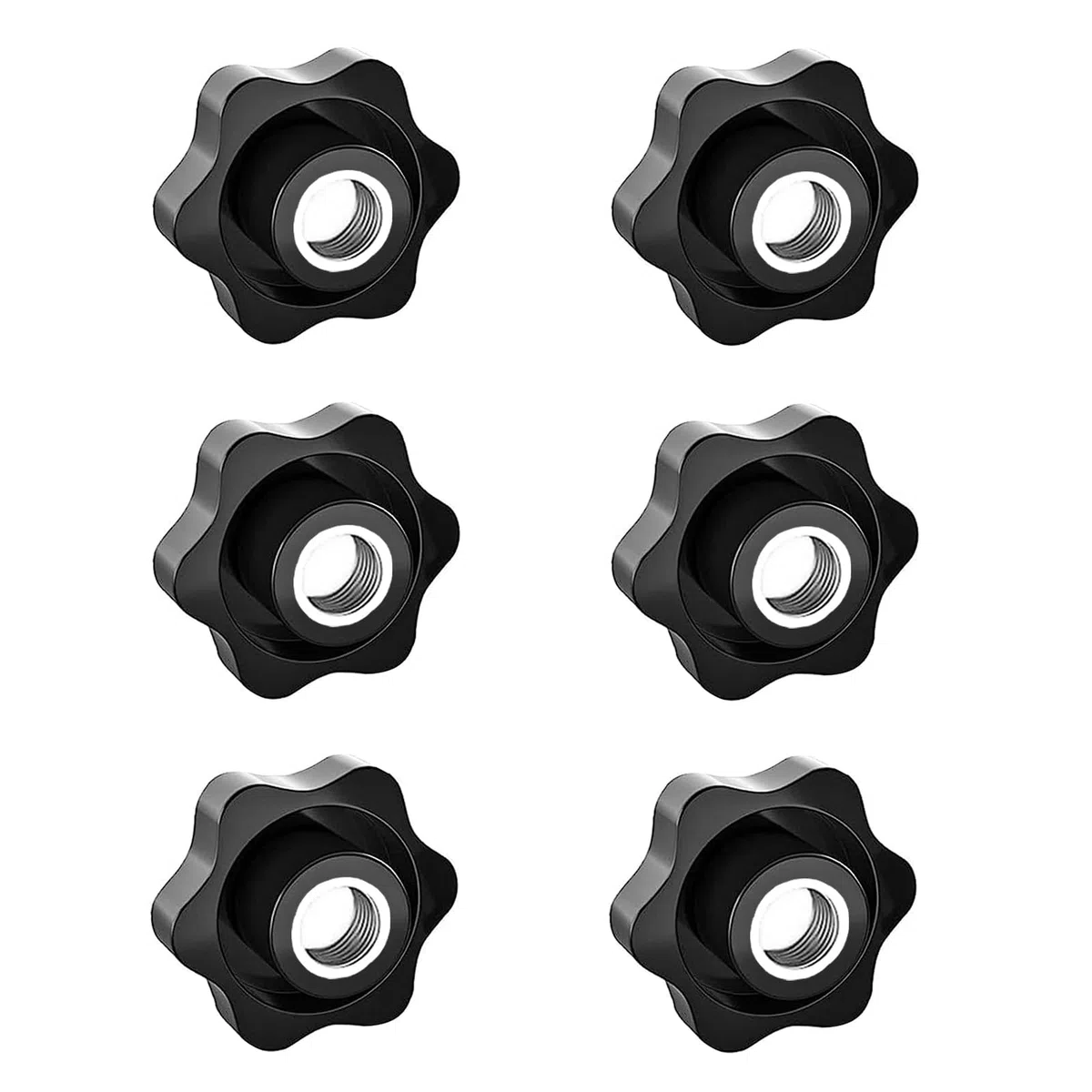 Manopola di Serraggio, Manopole a Stella M12, Stella Testa Serraggio Dadi, Dado con Impugnatura a Stella, Manopole a Forma di Stella, Manopola Stella, Manopola di Bloccaggio, per Meccaniche, Industria