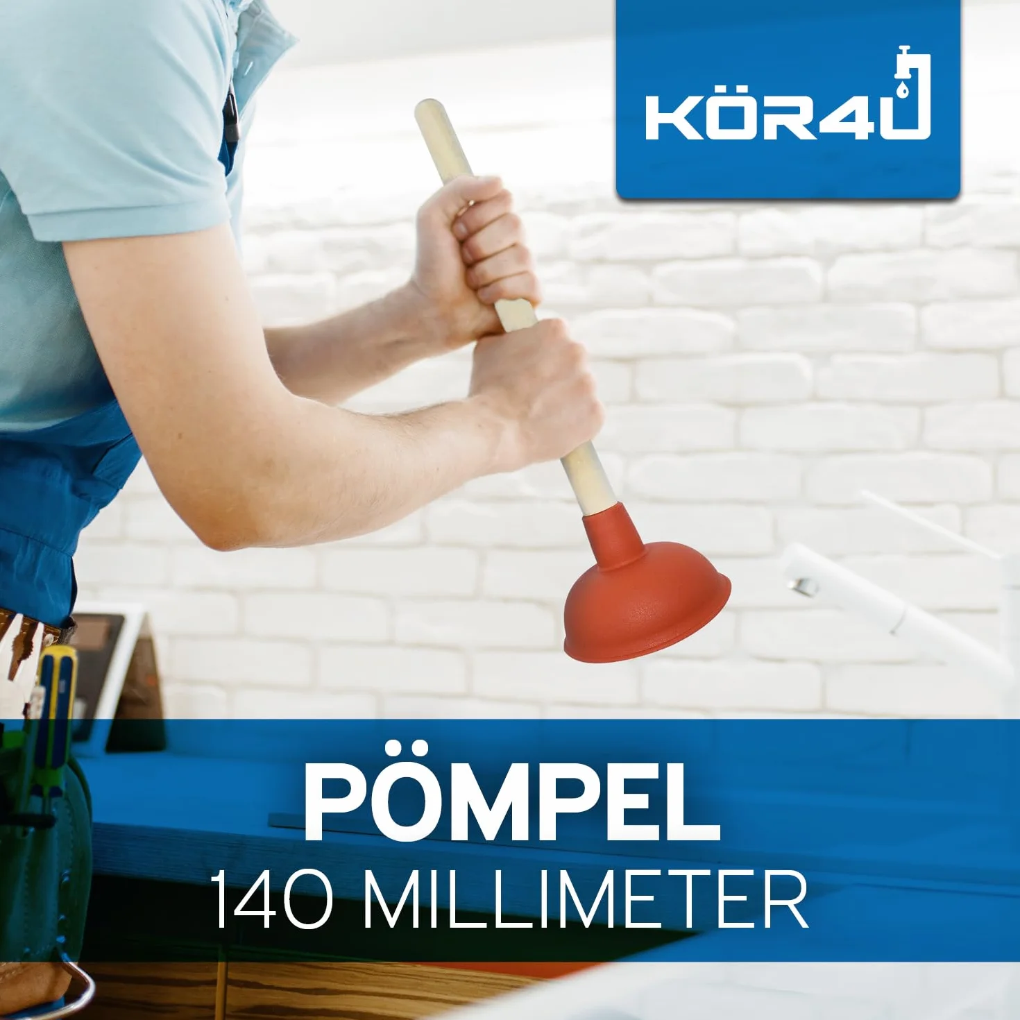 kör4u - Sturalavandini per Bagno, Cucina, Doccia e Toilette, di Alta qualità, Funzionale, Pratico, 140 mm, Ideale per la Toilette