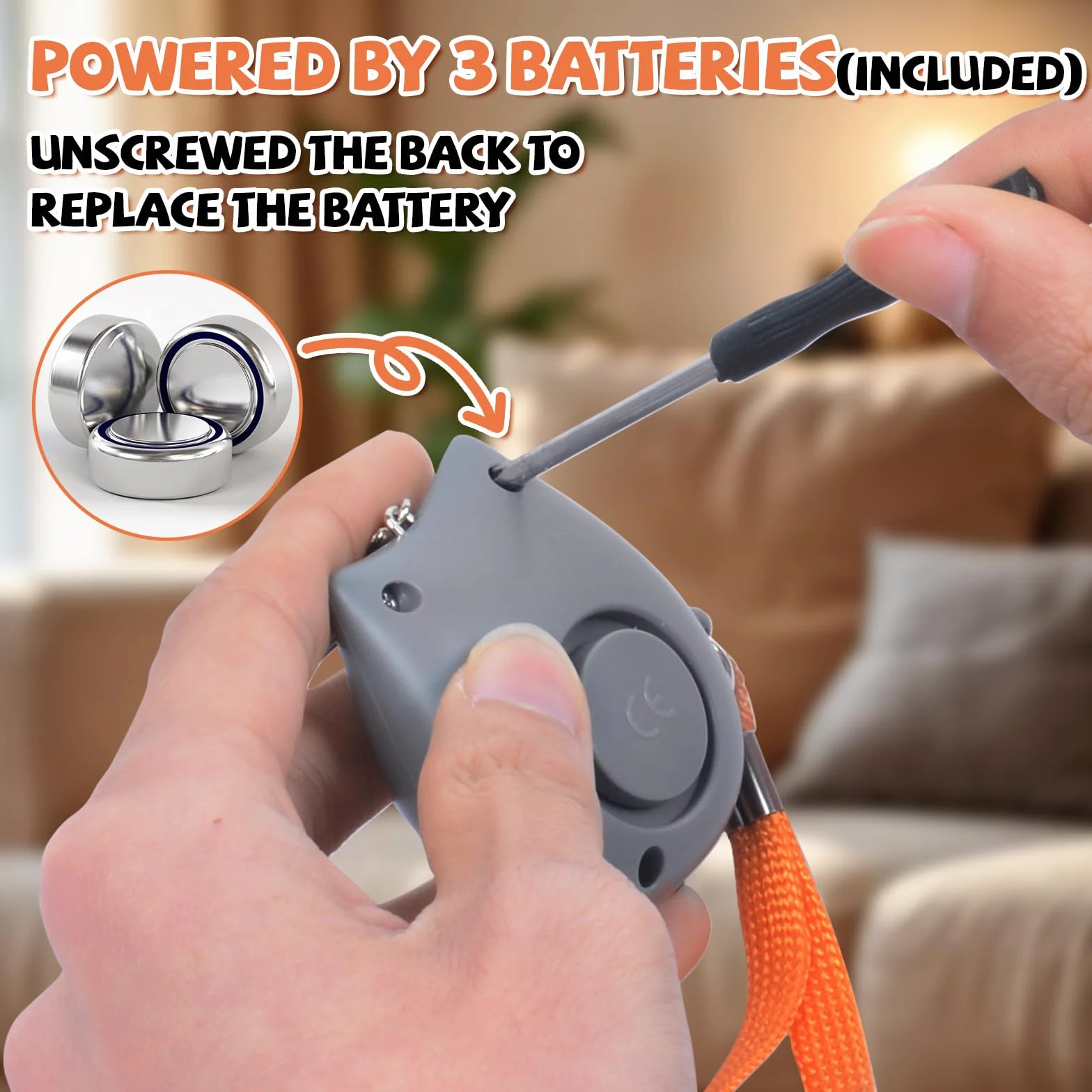 Qoosea 2 allarmi personali con allarme tascabile da 130 dB di emergenza, allarme di sicurezza personale, portachiavi con luce a LED, per bambini e donne anziane