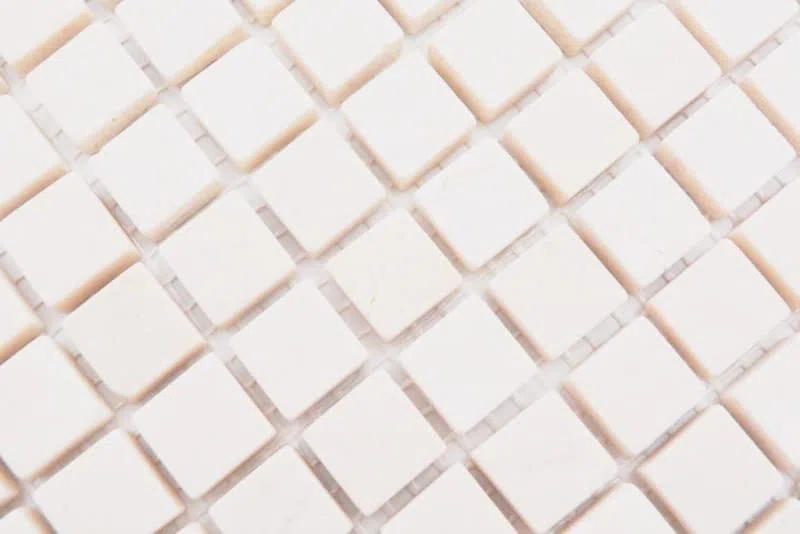 Piastrelle a mosaico, marmo naturale, bianco, Botticino Antico, MOS38-0104