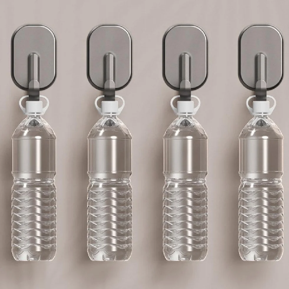 Ganci magnetici ABS 3 pezzi nero resistenti montaggio a parete