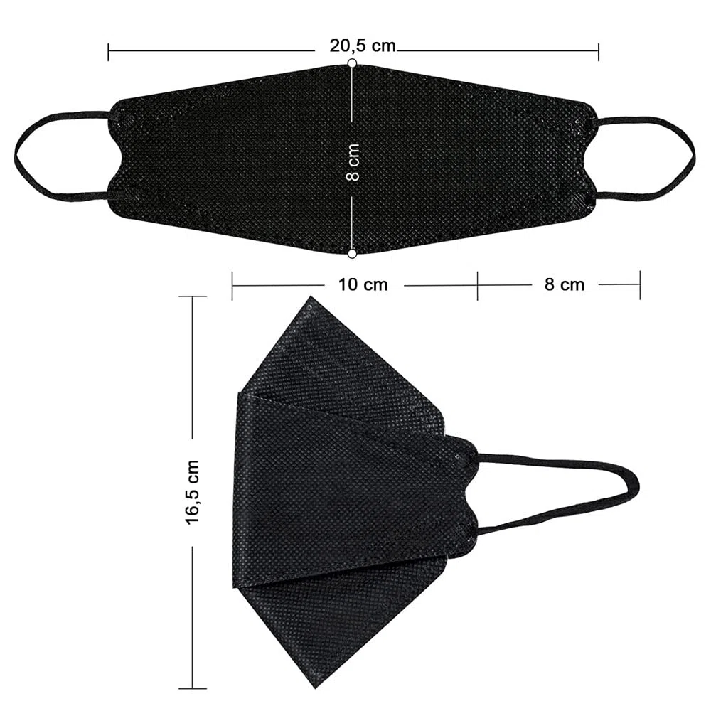 FFP2 Maschera blu azzurro azzurro 10 pezzi maschere a forma di pesce, spedizione dalla Germania, morbidi passanti per le orecchie, respiratore, paradenti