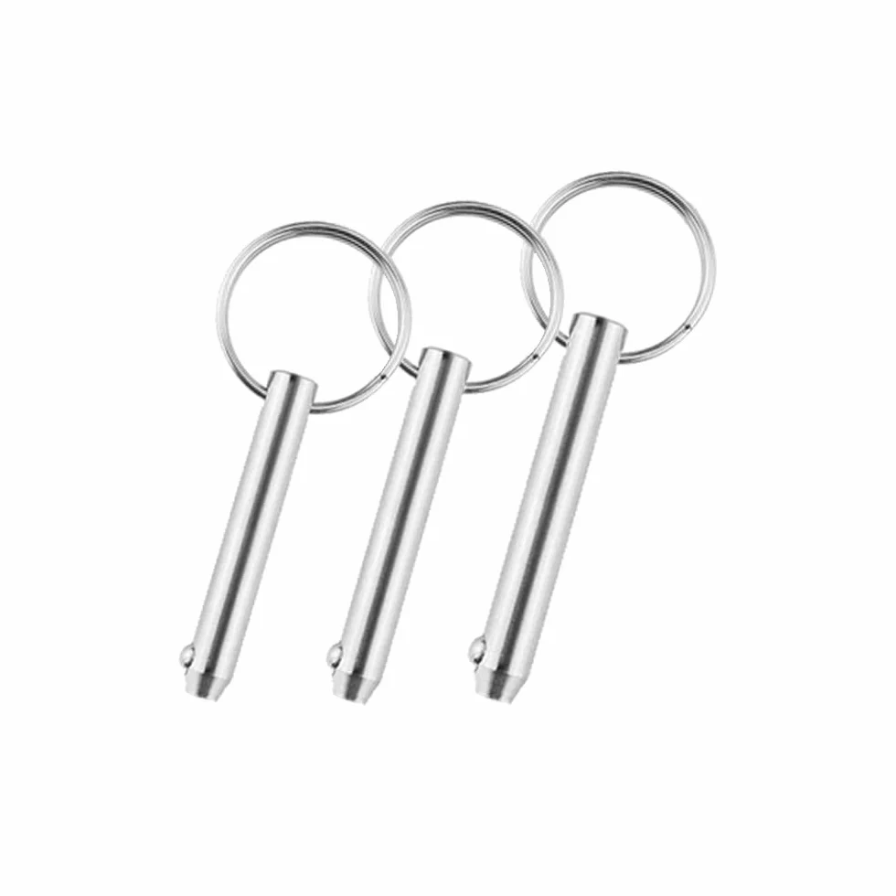 Perni a sgancio rapido in acciaio inox con sfera a molla 10 x 65 mm per accessori barche