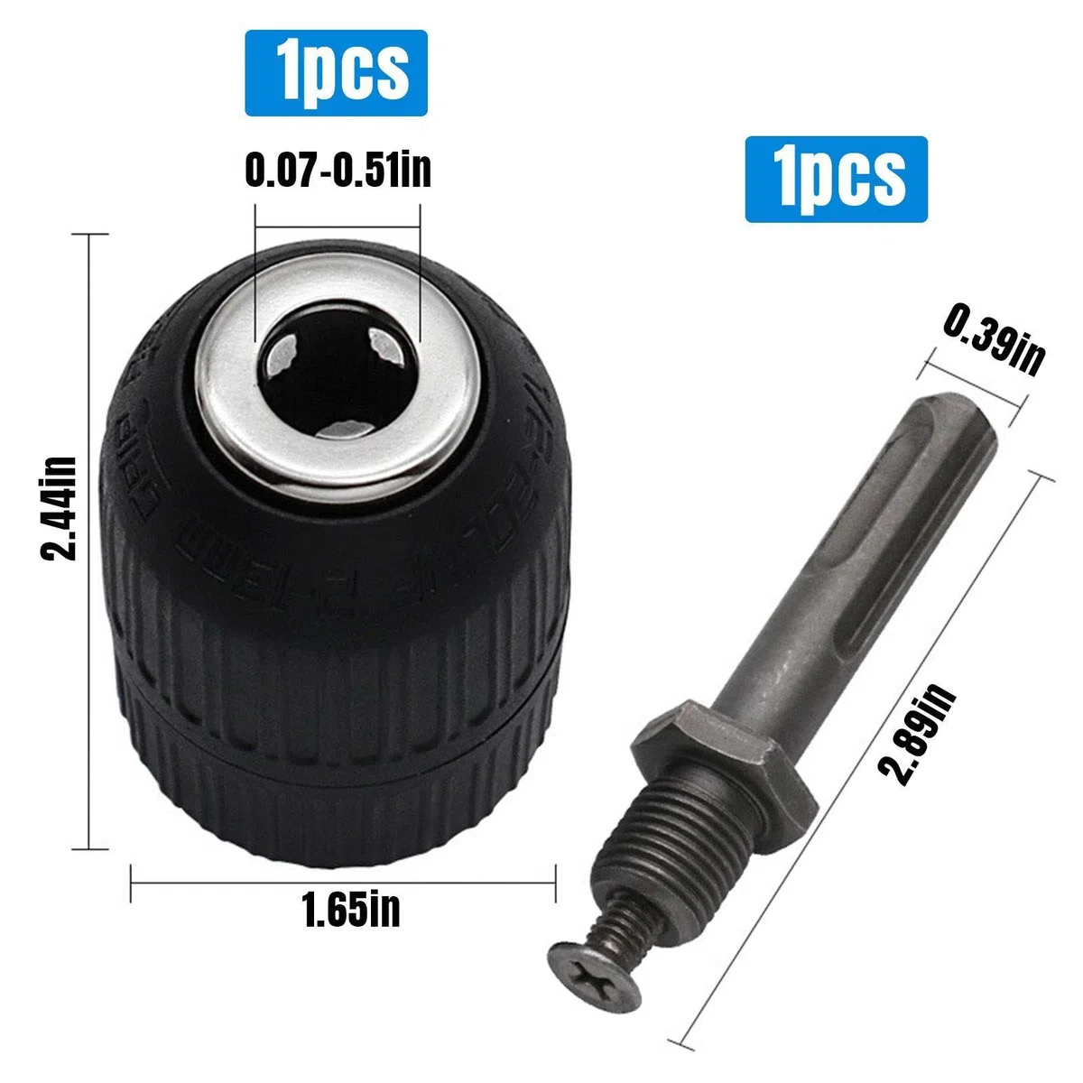 Mandrino Elettrico 2-13 mm, Adattatore di Mandrino, Accessori per Trapano Elettrico, Strumenti Pratici, Installazione Rapida