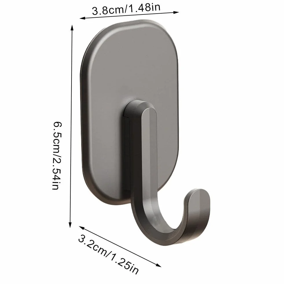 Ganci magnetici ABS 3 pezzi nero resistenti montaggio a parete