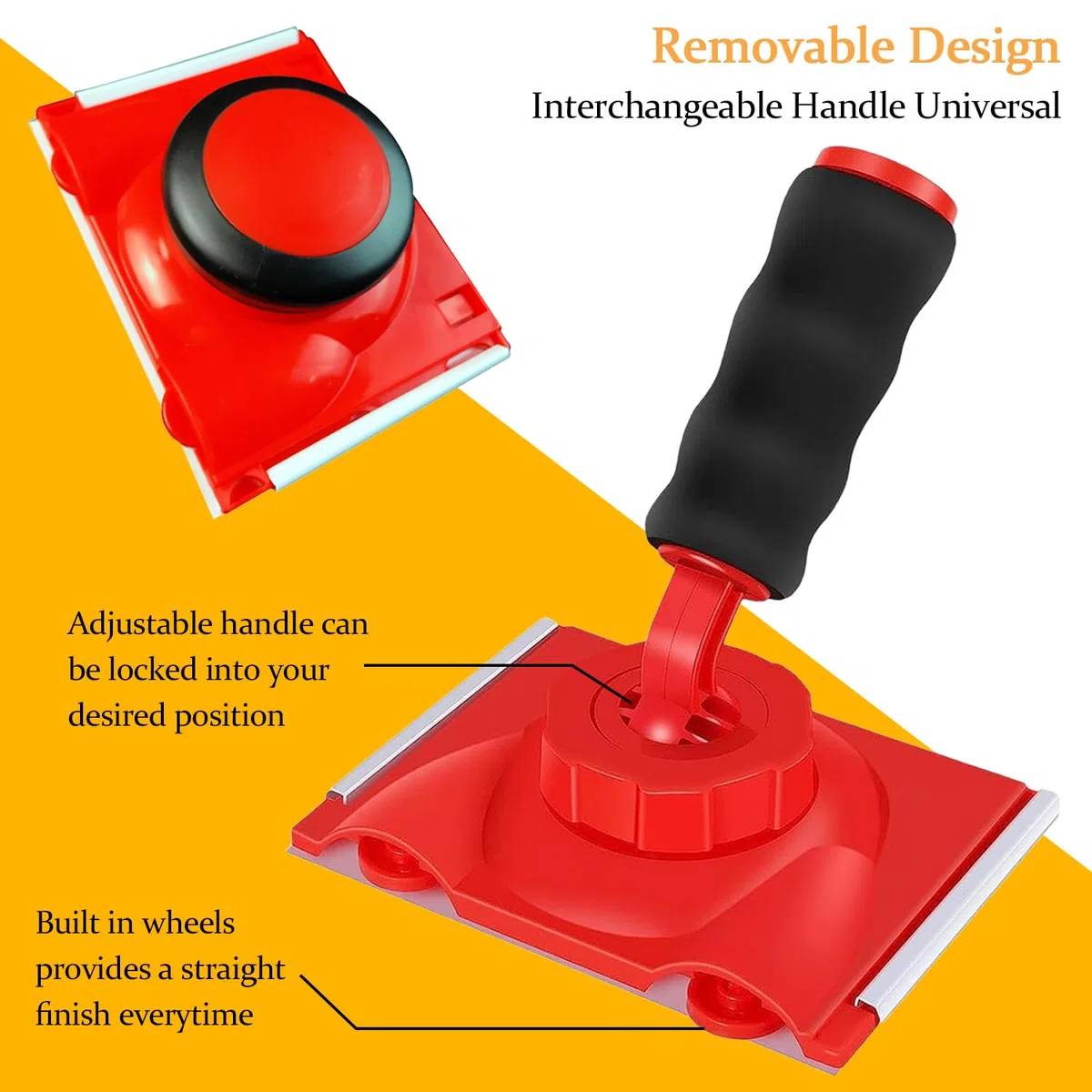 2 Pezzi di Paint Edger Set, Impugnatura Manuale e Universale, con Spugna e Guanti di Ricambio, in PU/PP per Un Lavoro Efficiente, per Pareti e Soffitti ad Angolo