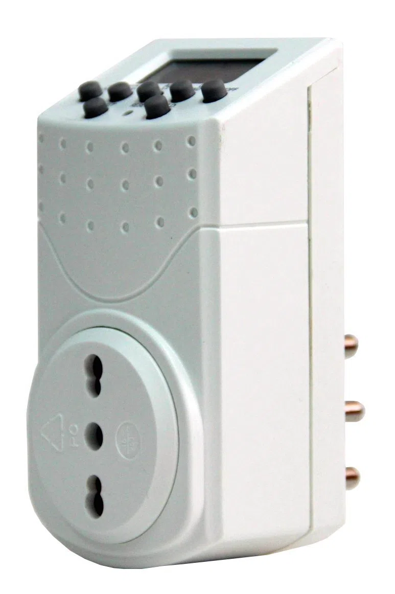 Electraline 58102 Programmatore Timer Digitale, Programmi Settimanali e Giornalieri, Presa Italiana, Bianco, 10/16A