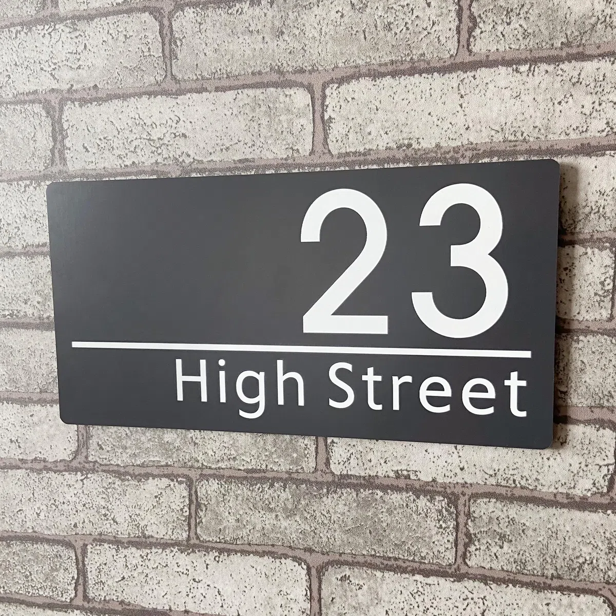 Numeri di Alluminio Compositi Personalizzati per Casa e Strada - Stampa per Esterni in Grigio Antracite per Hotel, Negozio, Appartamento