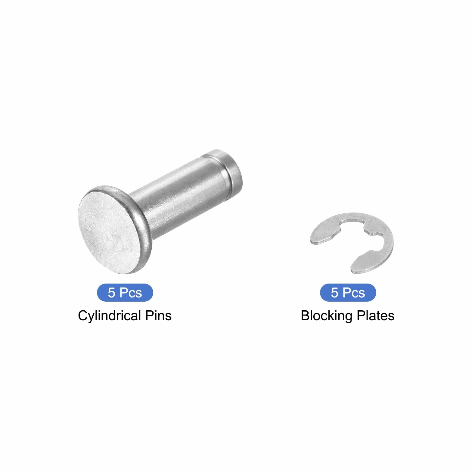 QUARKZMAN M6x16mm Perno Posizionamento Cilindrico Acciaio Inossidabile 304 Testa Piatta con Ring Fissaggio