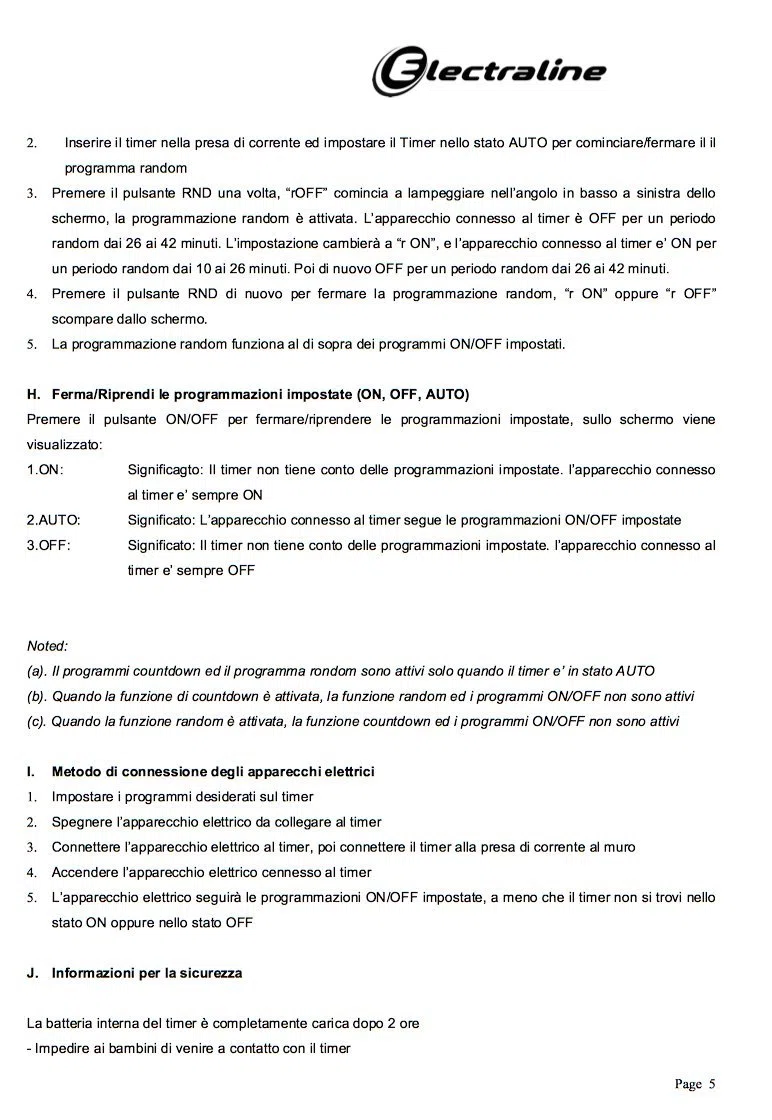 Electraline 58102 Programmatore Timer Digitale, Programmi Settimanali e Giornalieri, Presa Italiana, Bianco, 10/16A