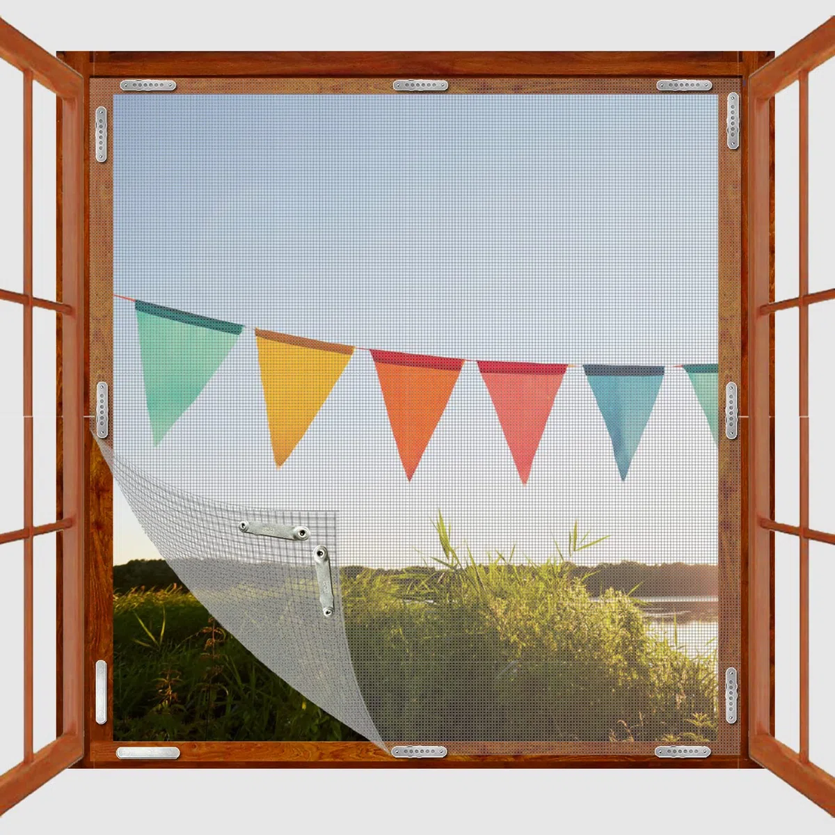 BKSAI Magneti per Zanzariera Clip Magneti Adesivi per Rete da interno e da esterno Set di magneti senza trapano per zanzariera (accessori di fissaggio, accessori 12PCS)