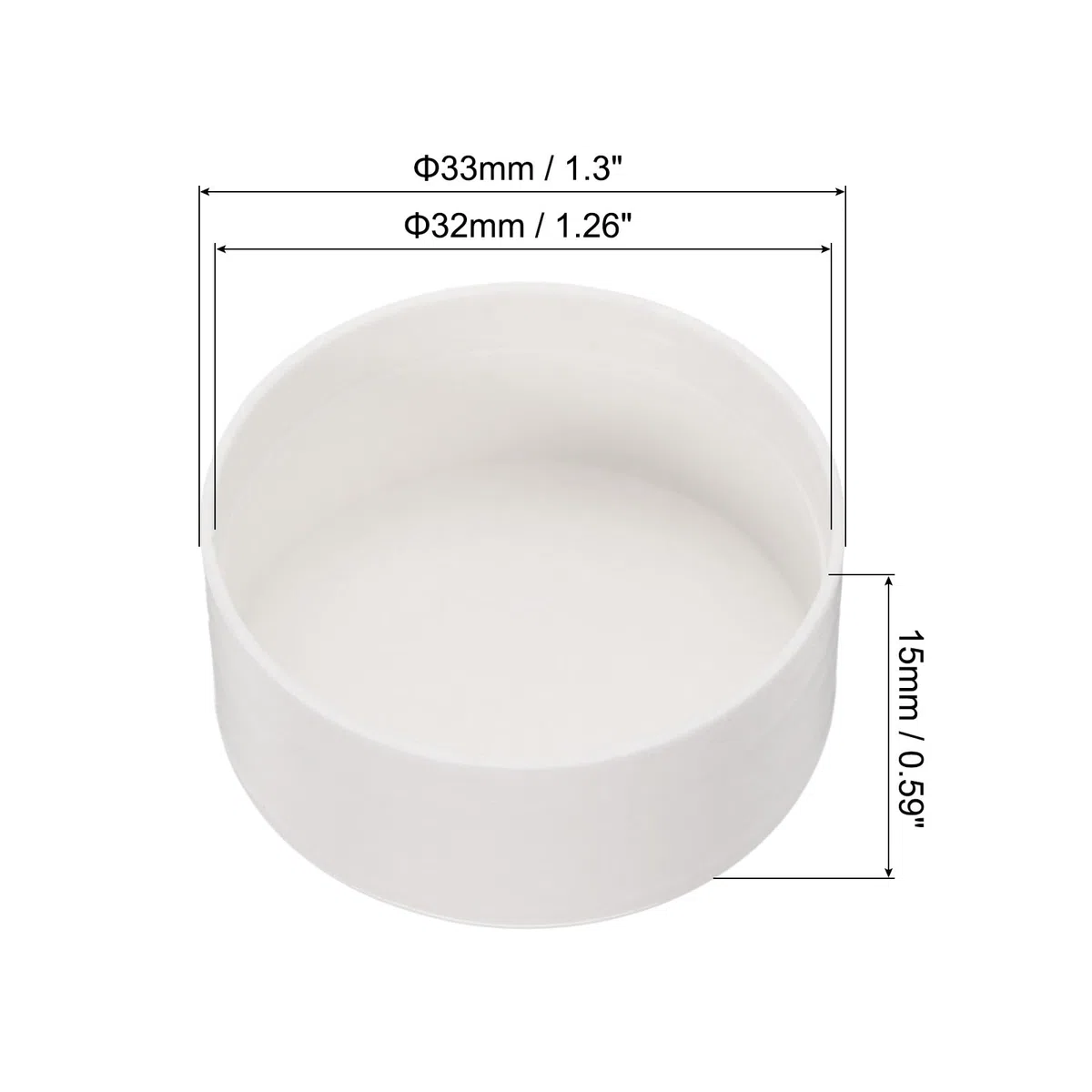 QUARKZMAN Copritubi Pvc, Tappi Terminali per Tubi, Tappi Terminali Interni Pvc da 32 Mm, Tappi Rotondi per Condotti Elettrici, 20pz