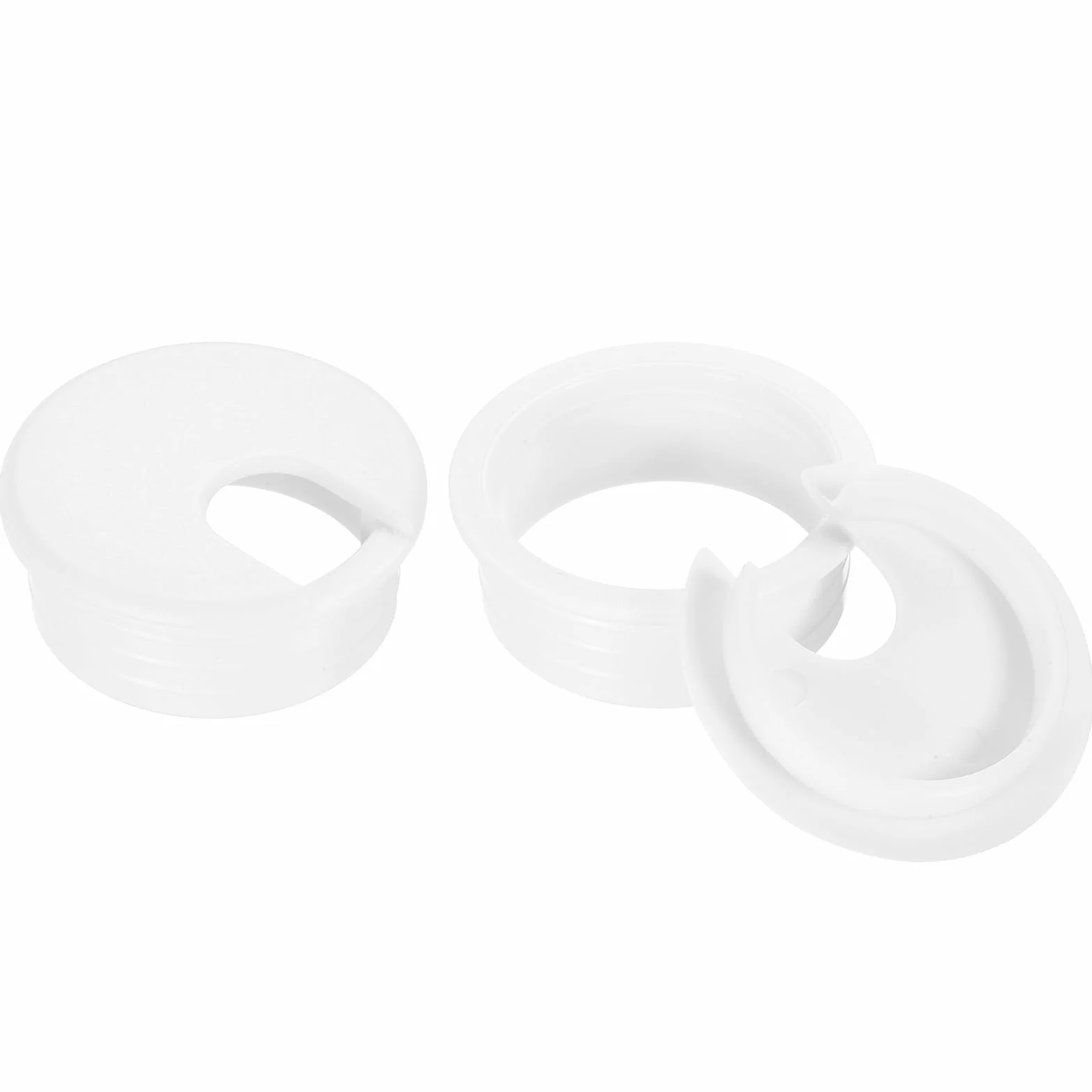 QUARKZMAN Copertura per Foro del Cavo, 2 Pezzi 45mm/1-3/4 Pollici Copertura per Foro del Cavo in ABS per Organizzatore di Cavi da Scrivania per Ufficio, Bianco